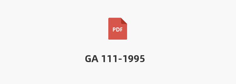 GA 111-1995